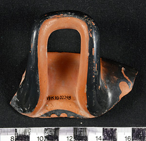 Thumbnail of Red Figure Kylix, Cup: Handle Fragment (1915.03.0229B)