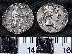 Thumbnail of Coin: Denarius of Augustus (1919.63.0131)
