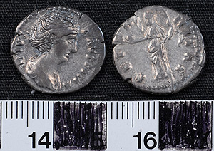 Thumbnail of Coin: Commemorative Denarius of Faustina (1919.63.0181)