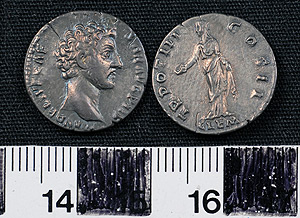 Thumbnail of Coin: Denarius of Marcus Aurelius, Caesar Under Antoninus Pius (1919.63.0219)