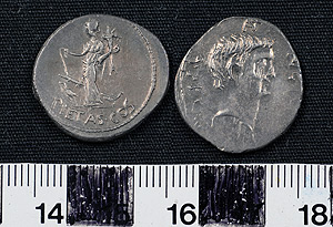 Thumbnail of Coin: Denarius of Mark Antony (1919.63.0276)