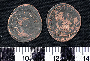 Thumbnail of Coin: Roman Empire, AE  antoninianus of Numerian (1919.63.0451)