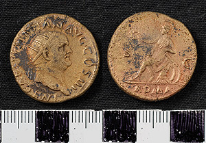 Thumbnail of Coin: Roman Empire, AE Dupondius of Vespasian (1919.63.0467)