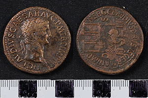 Thumbnail of Coin: Roman Empire, sestertius of Claudius (1919.63.0480)