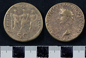 Thumbnail of Coin: Roman Empire, sestertius of Caligula (1919.63.0482)