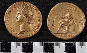 Thumbnail of Coin: Roman Empire, AE sestertius of Nero (1919.63.0493)