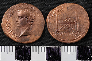Thumbnail of Coin: Roman Empire, AE  Dupondius of  Tiberius (1919.63.0530)