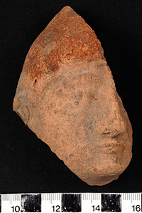 Thumbnail of Votive Figurine Fragment: Male Face (1926.02.0209)