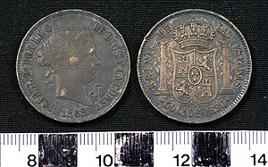 Thumbnail of Coin: Viceroyalty of New Spain Territory, 50 Centimos (1965.01.0011)