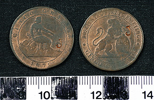 Thumbnail of Coin: Viceroyalty of New Spain Territory, 5 Centimos (1965.01.0013)