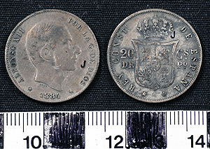 Thumbnail of Coin: Viceroyalty of New Spain Territory, 20 Centimos (1965.01.0014)