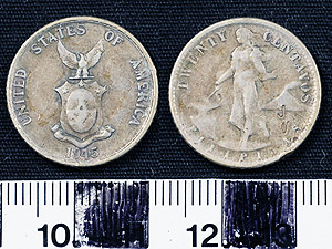 Thumbnail of Coin: U.S. Commonwealth of Philippines, 20 Centavos (1965.01.0029)