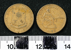 Thumbnail of Coin: Republic of the Philippines, 5 Centavos (1965.01.0039)