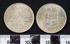 Thumbnail of Coin: Republic of the Philippines, 50 Centavos (1965.01.0042)