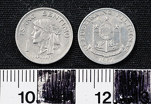 Thumbnail of Coin: Republic of the Philippines, 1 Sentimo  (1965.01.0044)