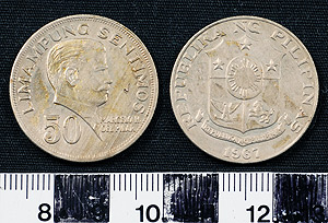 Thumbnail of Coin: Republic of the Philippines, 50 Sentimos (1965.01.0045)