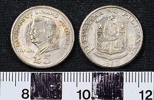 Thumbnail of Coin: Republic of the Philippines, 25 Sentimos  (1965.01.0048)