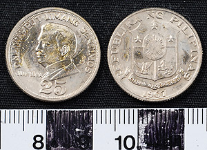 Thumbnail of Coin: Republic of the Philippines, 25 Sentimos  (1965.01.0049)