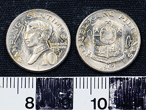 Thumbnail of Coin: Republic of the Philippines, 25 Sentimos  (1965.01.0050)