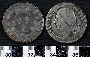 Thumbnail of Coin: French Monarchy, House of Bourbons, 5 Francs (1965.01.0117)