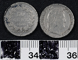 Thumbnail of Coin: French Kingdom July Monarchy, 50 Centimes (1965.01.0119)