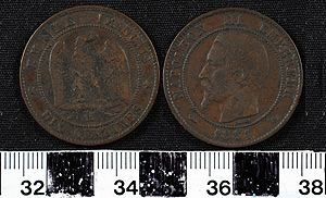 Thumbnail of Coin: Second French Empire, 10 Centimes (1965.01.0121)