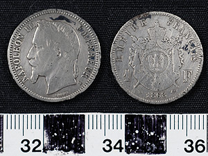 Thumbnail of Coin: Second French Empire, 1 Franc (1965.01.0125)