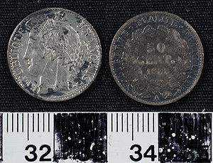 Thumbnail of Coin: French Third Republic, 50 Centimes (1965.01.0128)