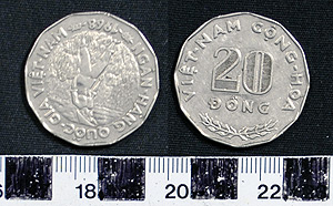 Thumbnail of Coin: Socialist Republic of Vietnam, 20 Piestre (Dong) (1971.27.0009)