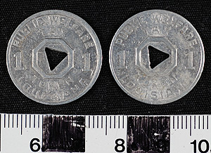Thumbnail of Tax Token: Louisiana Public Welfare Tax Token, 1 Mill (1971.29.0011)