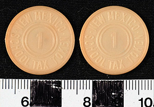 Thumbnail of Tax Token: New Mexico School Tax Token, 1 Mill (1971.29.0015)