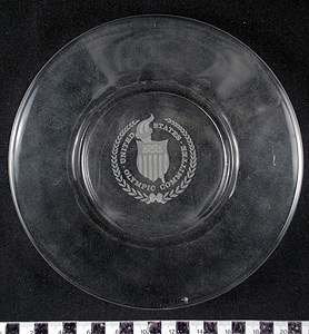 Thumbnail of Commemorative Olympic Plate: "United States Olympic Committee" (1977.01.0353)