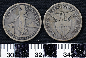 Thumbnail of Coin: Philippines U.S. Territory, 50 Centavos (1977.10.0003)