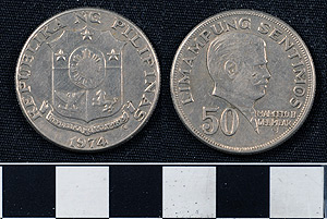 Thumbnail of Coin: Republic of the Philippines, 50 Sentimos (1977.10.0018)
