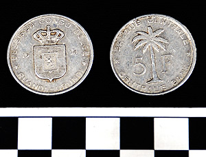 Thumbnail of Coin: Belgian Congo: 5 Francs (2007.06.0025)