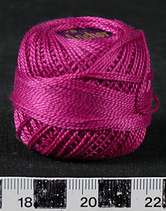 Thumbnail of Fuchsia Perle Cotton Spool, Skein (2007.11.0006A)