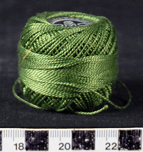 Thumbnail of Green Perle Cotton Spool, Skein (2007.11.0006C)