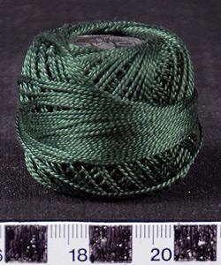 Thumbnail of Dark Green Perle Cotton Spool, Skein (2007.11.0006D)