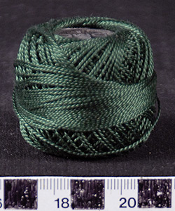 Thumbnail of Dark Green Perle Cotton Spool, Skein (2007.11.0006D)