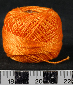 Thumbnail of Orange Perle Cotton Spool, Skein (2007.11.0006F)