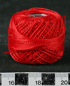 Thumbnail of Red Perle Cotton Spool, Skein (2007.11.0006I)