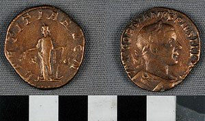 Thumbnail of Coin: Roman Empire, AE sestertius of Gordian III (1900.63.0448)