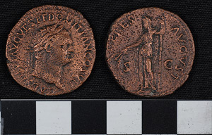 Thumbnail of Coin: Roman Empire, Dupondius of Domitian, struck under Titus (1900.63.0463)