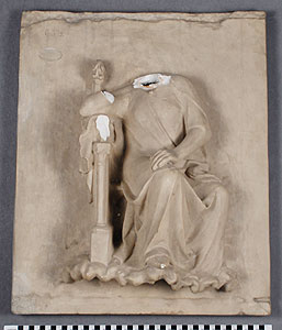 Thumbnail of Plaster Cast Relief Plaque of Meditating  Man ()