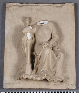 Thumbnail of Plaster Cast Relief Plaque of Meditating  Man (1912.06.0005)