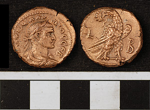 Thumbnail of Coin: Billon Tetradrachm? Claudius II (1917.63.0565)