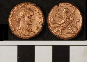 Thumbnail of Coin: Billon Tetradrachm of Alexandria (1917.63.0608)