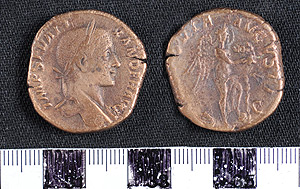 Thumbnail of Coin: Roman Empire, sestertius of Severus Alexander (1919.63.0455)