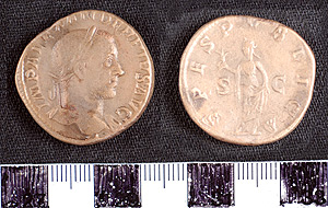 Thumbnail of Coin: Roman Empire, sestertius of Severus Alexander (1919.63.0456)