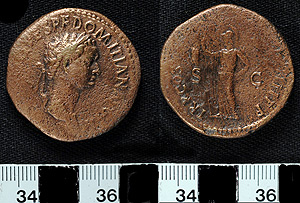 Thumbnail of Coin: Roman Empire, sestertius of Domitian (1919.63.0469)